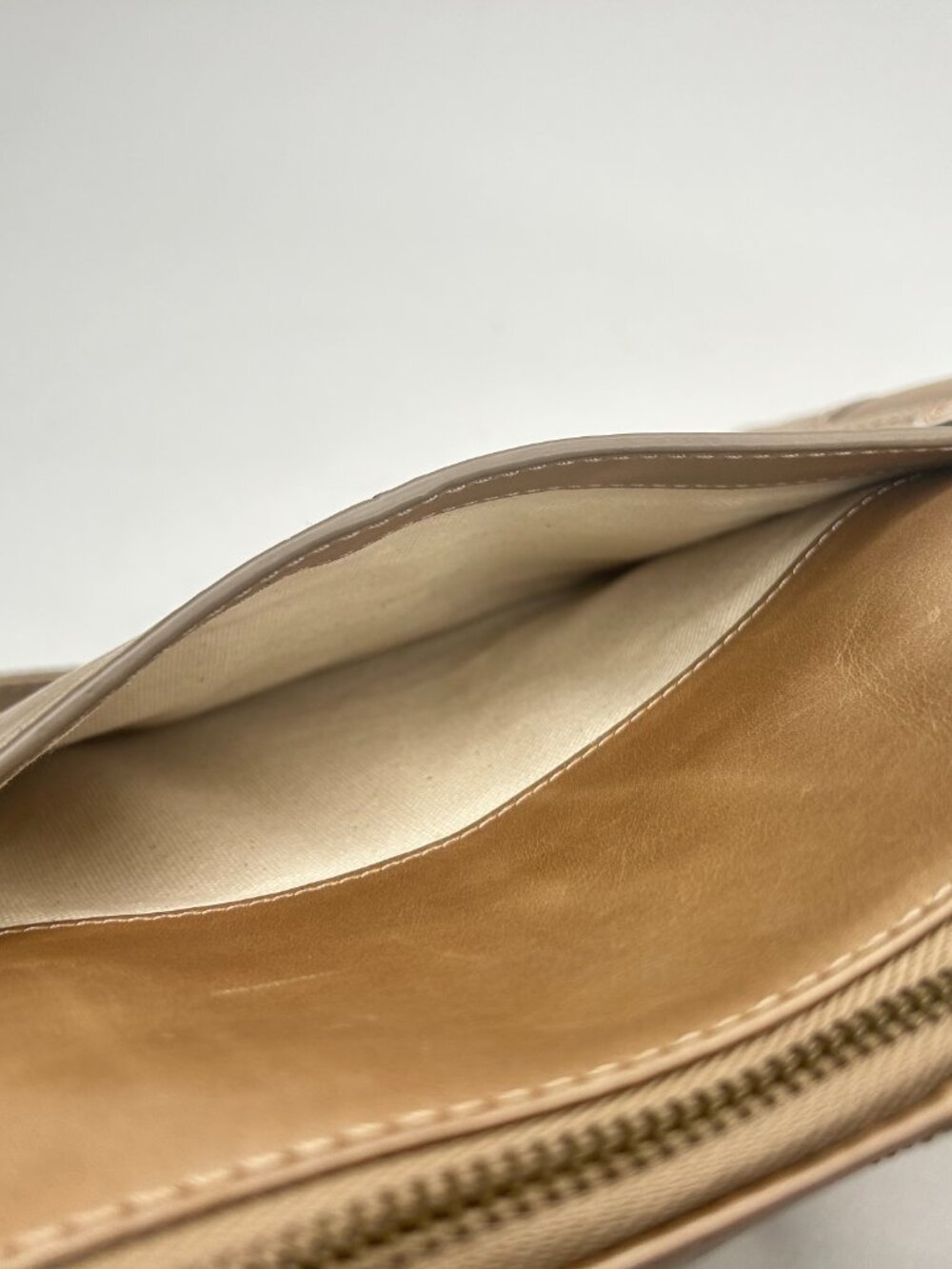 FRYE Melissa Medium Satchel w/ Detachable Crossbody Strap Light Bronze Leather C - Picture 11 of 11